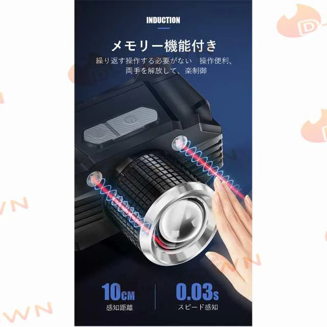 当日発送 ヘッドライト USB充電式 センサー機能 高輝度 記憶 ヘッドランプ 釣り 90°角度調整 防水 防災 小型軽量 登山 夜釣り用 ランニング キャンプ 作業灯