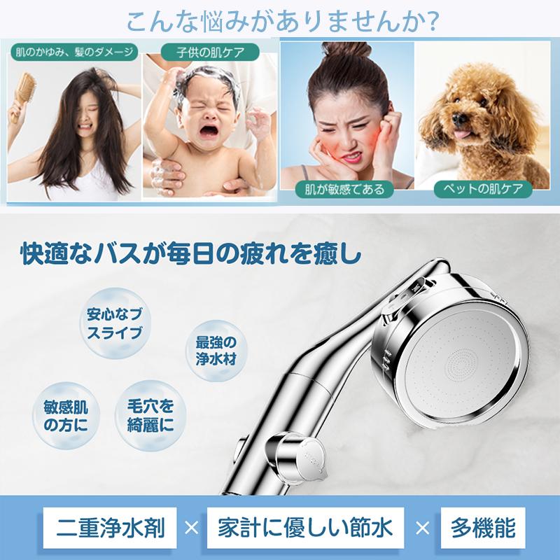 当日発送 シャワーヘッド 多機能浄水シャワー ウルトラファインバブル マイクロバブル 節水 高水圧 美容 極細水流 保湿 毛穴 汚れ 頭皮ケア 除去 調整できる