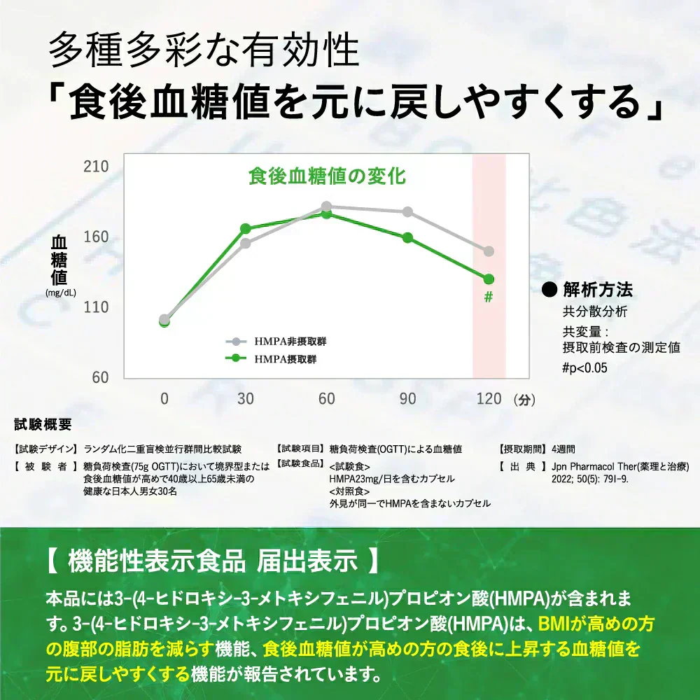 機能性表示食品 BMIと血糖値《約1ヶ月分》 腹部の脂肪や血糖値が気になる方へ　ダイエット サプリ BMI 血糖値 脂肪 食後血糖値　30粒入り