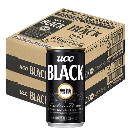 【送料無料】UCC 上島珈琲 ブラック無糖 缶 185ml×60本/2ケース