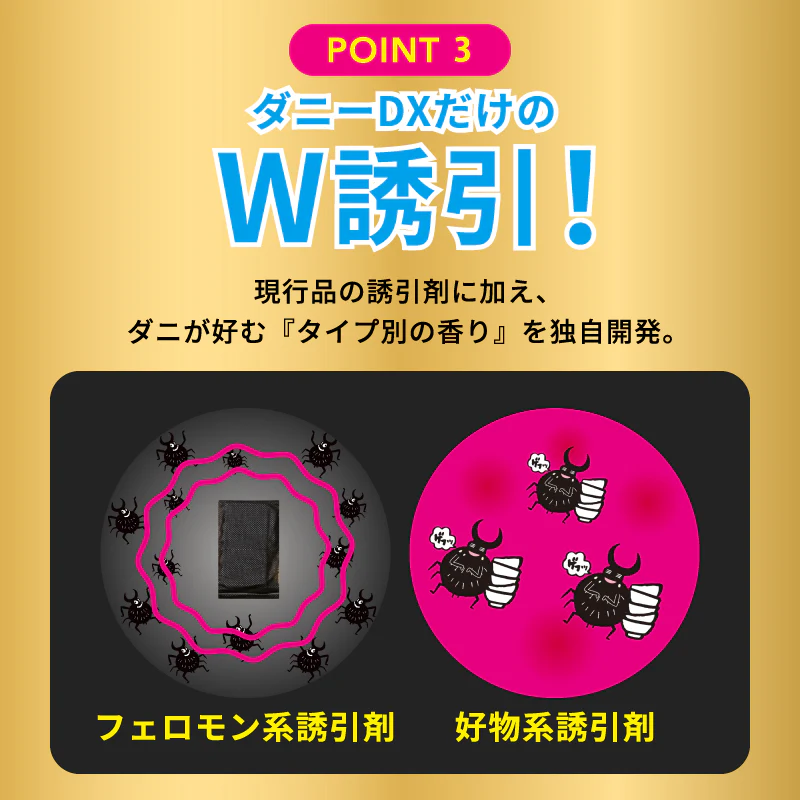 さよならダニーDX WEB限定6枚入り ダニ捕りシート ダニ取りシート ダニ取り ダニ捕り ダニ捕獲シート ダニ退治 ダニ対策 ダニ駆除 ダニ除け ダニ ヒョウヒダニ 日本製 置いて 集めて 捨てるだけ