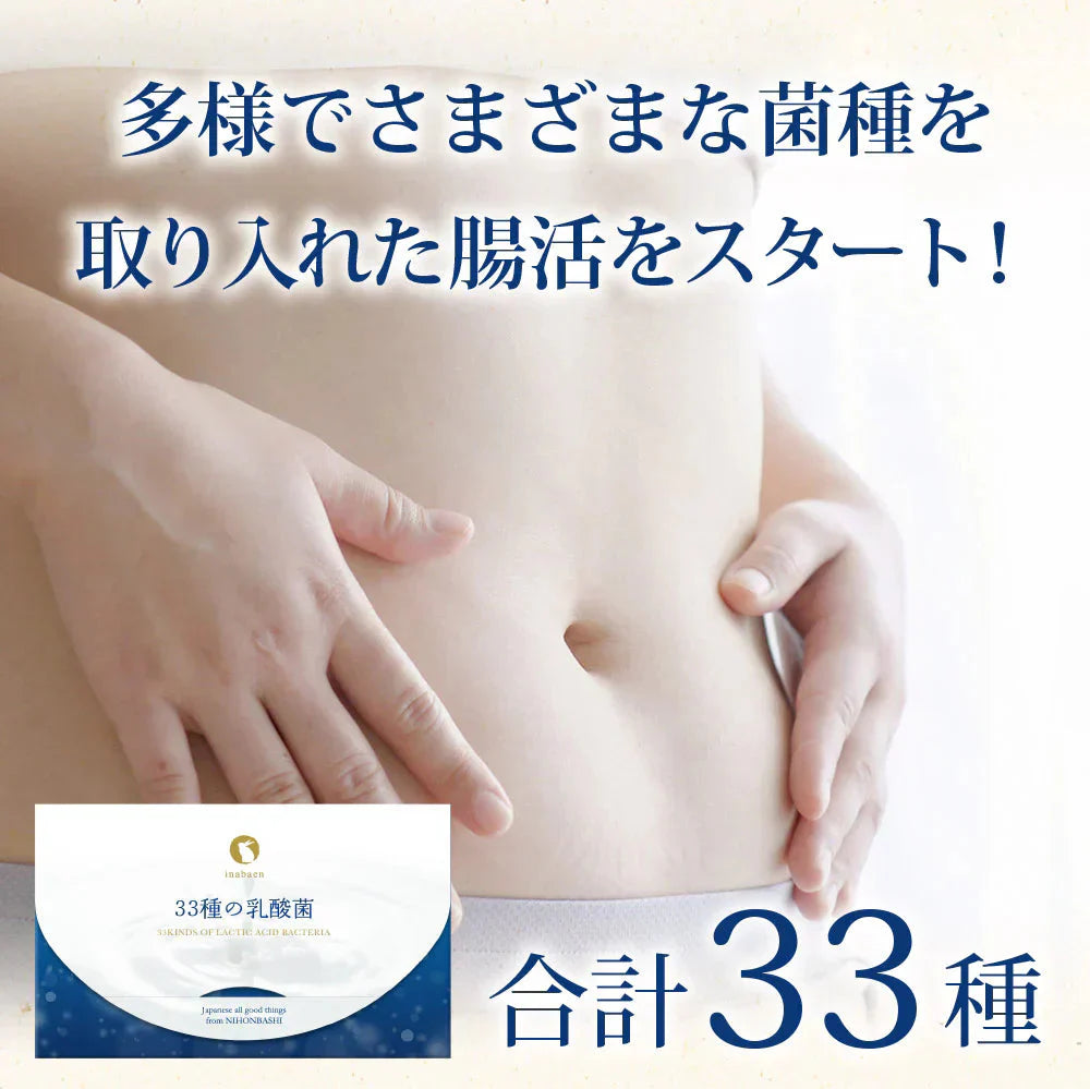 乳酸菌 サプリメント 粉末 33種の乳酸菌 30包入り 乳酸菌 メール便 送料無料 ダイエット 腸活