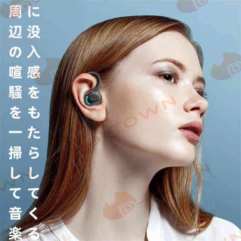 当日発送 Bluetooth ワイヤレスイヤホン 片耳 超軽量 耳掛け型 イヤホン 右耳用 ハンズフリー通話 マイク内蔵 iPhone/Android適用 s010E(グリーン)