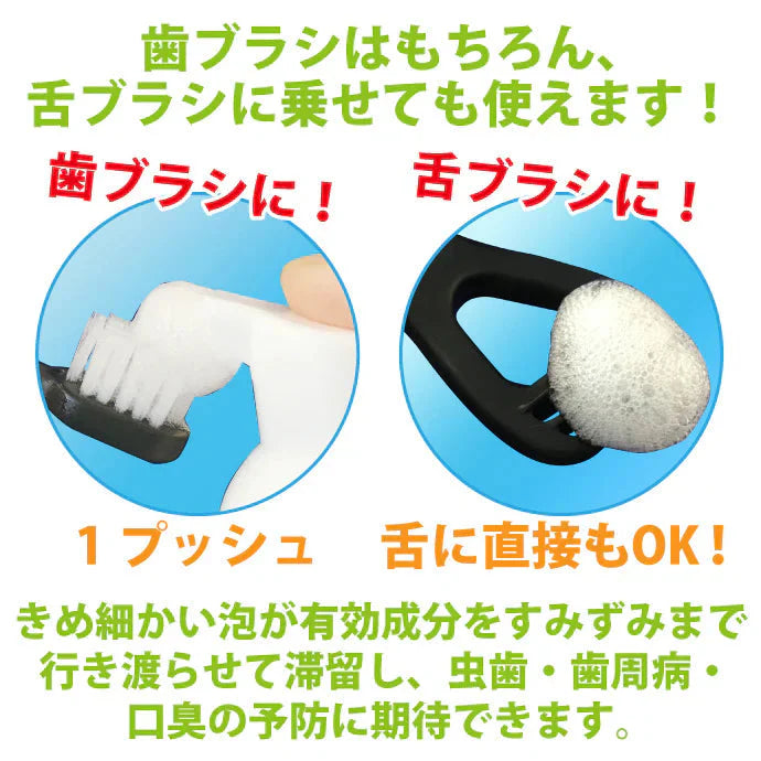 泡のオーラルケア3点セット【歯科専売品：ゼクリンブラック1本・CiオーラルフォームF(80mL)・デザイン歯ブラシゼブラシ(1パック2本)3点セット】【メール便送料無料】