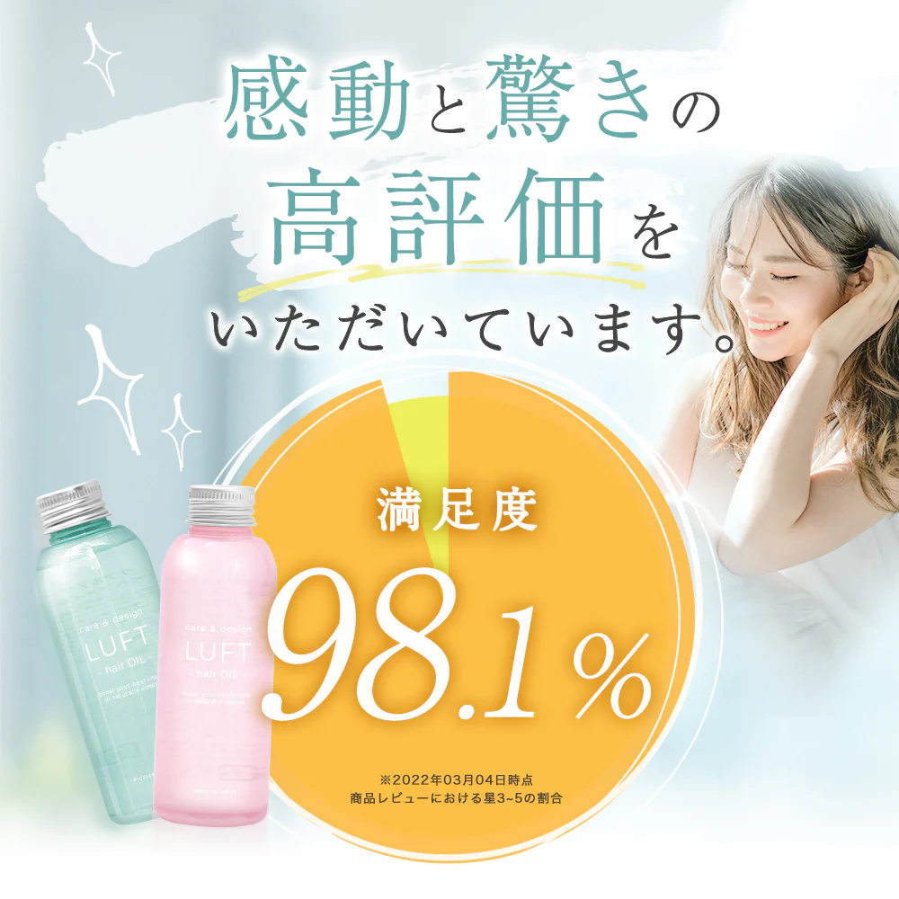 LUFT（ルフト）ケア & デザイン 洗い流さない トリートメント ヘアケア オイル スタイリング アウトバストリートメント 防腐剤 無添加 送料無料【さらさら仕上げでおうちケアに】