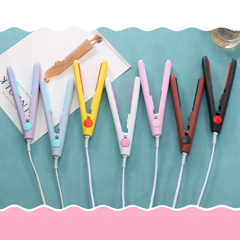ミニヘアアイロン パープル ストレート カール 2way 旅行 持ち運び便利 コンパクト 携帯 中学生 高校生 ポイント消化 安い 可愛い ポーチに入るサイズ