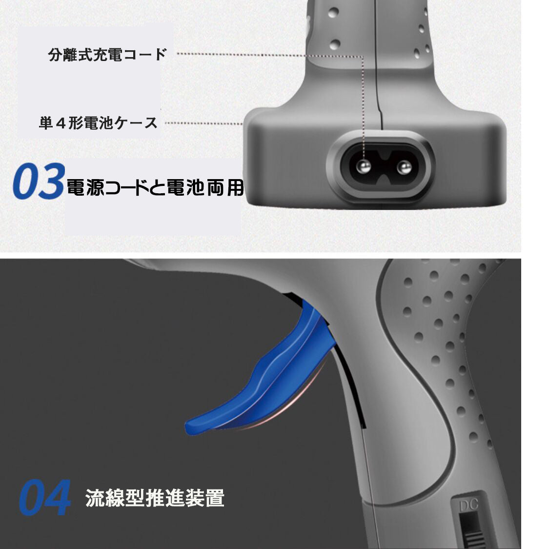 グルーガン 無線/有線両用　ワイヤレス　コード式/電池式　高温タイプ　DIY　作業用 超強力グルーガンキット 温度調整 強力粘着 手芸用 プラスチック接着/金属接合/ 陶器接合/車載/ 工業用 グルースティック10本付き7mm*200mm(w076)