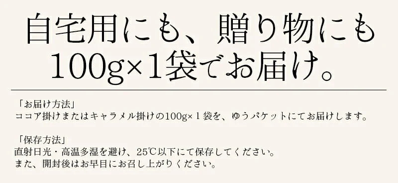 ピーカンナッツ チョコレート 100g（1袋） キャラメル ピーカンナッツチョコ ココア ナッツ チョコ バレンタイン スイーツ お菓子 贈り物 美味しいもの ［送料無料］ ギフト プレゼント ※ポスト投函商品の発送は1～2週間前後になります
