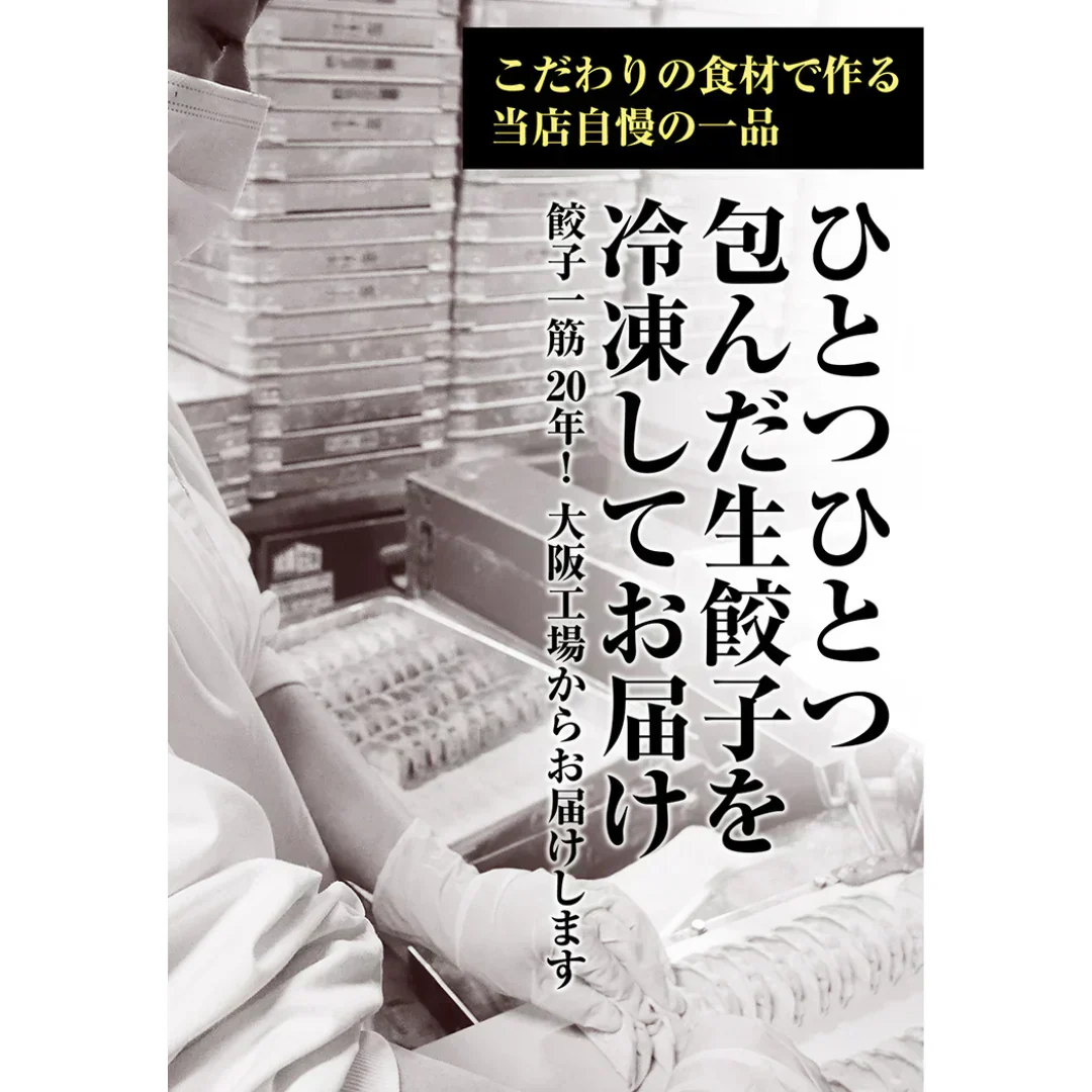 メガ盛り！黒餃子&本餃子96個（黒餃子48個、本餃子48個）