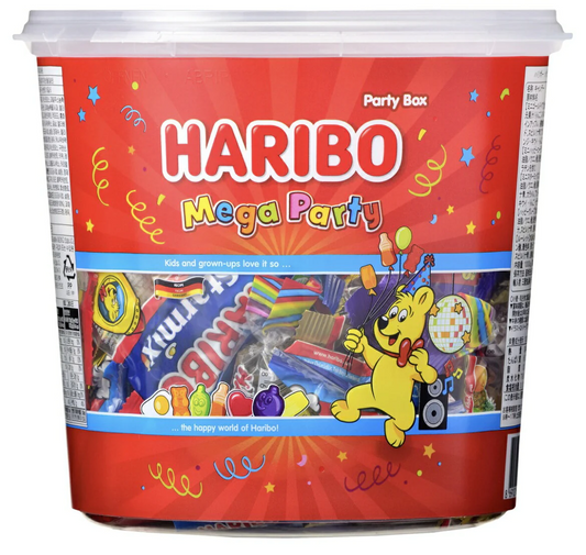 ★5種メガパーティーMIX(1000g)★ ハリボー ミックス メガパーティー ゴールデンベア グミ ドラム HARIBO GOLD BAREN バケツ型 業務用 メガパーティー  【輸入食品】【コストコ通販】【送料無料】限定版 限定品 ギフト プレゼント　＃8