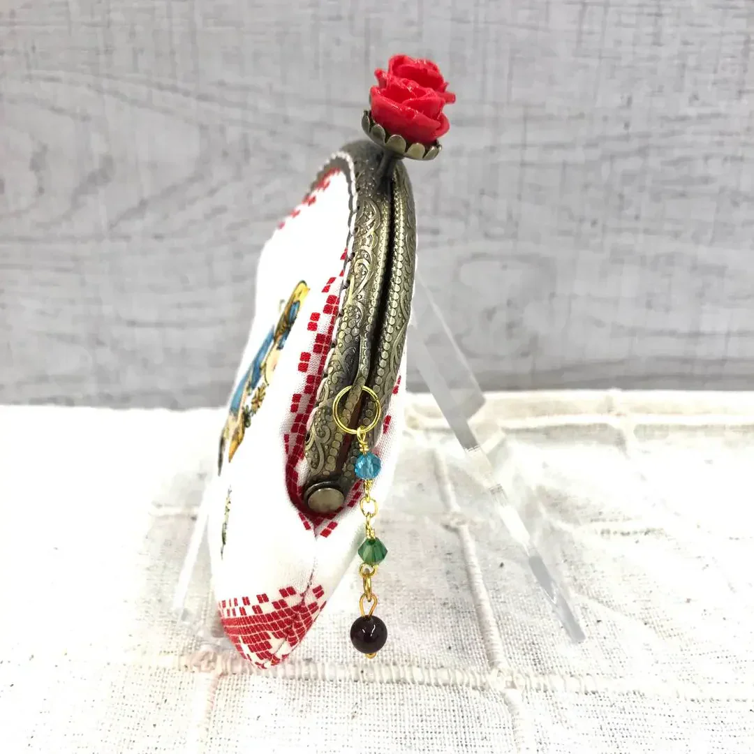 ガマ口 マーガレット & ソフィー 財布　小銭入れ　薔薇　がま口　がまぐち