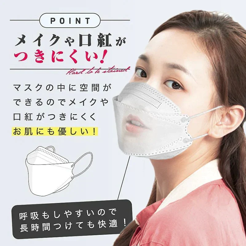 子供用サイズ（ホワイト）マスク 韓国風 柳葉型 150枚 10枚入包装 子ども 立体マスク 口紅が付きにくい 4層フィルター 小顔効果 不織布 男女兼用 送料無料
