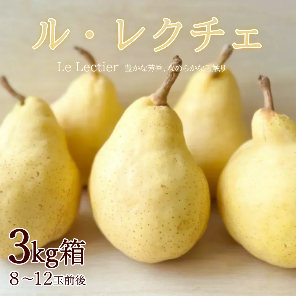 【12月上旬～下旬ご注文受付順次】洋梨ルレクチェ贈り物約3kg化粧箱（8-12玉前後）西洋梨 秀品 贈答 ギフト 洋梨 せいようなし