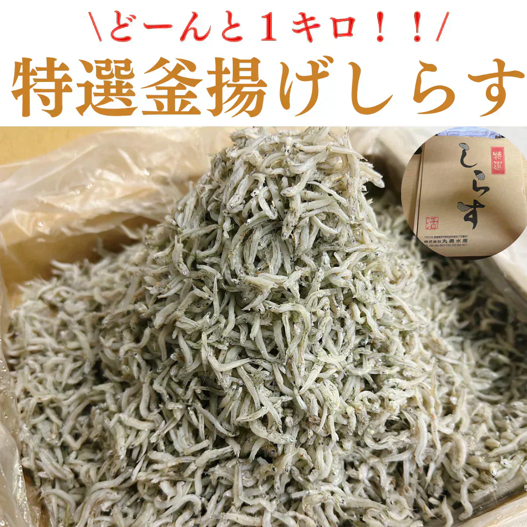 【数量限定特価！】特選 釜揚げしらす 1kg 特大サイズ  [冷凍]/冷凍クール便