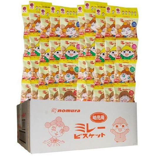 送料無料 のむら ミレービスケット 幼児用 ノンフライ 4連10個セット 1ケース