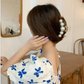 (E)パール バンスクリップ ヘアクリップ アクセント バレッタ まとめ髪 髪飾り ヘアアクセサリー 髪留め ヘアアレンジ