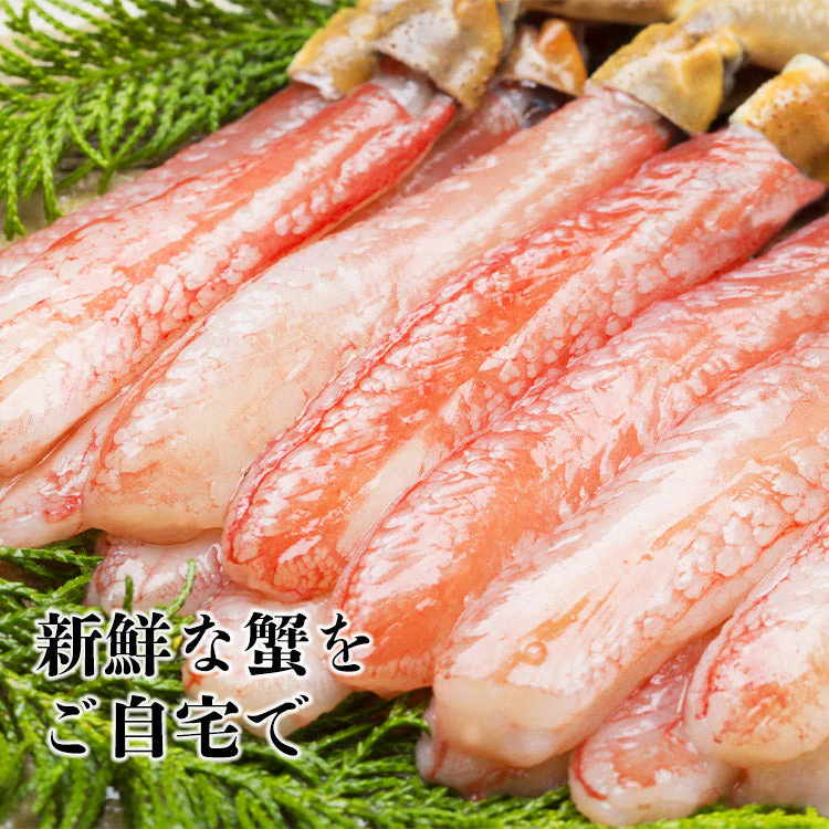 【タイムセール】かに 太脚棒肉100％ 1kg 特大30本(15本×2) お刺身で食べられる プレミアムずわい蟹ポーション 送料無料 ズワイガニ カニ 蟹