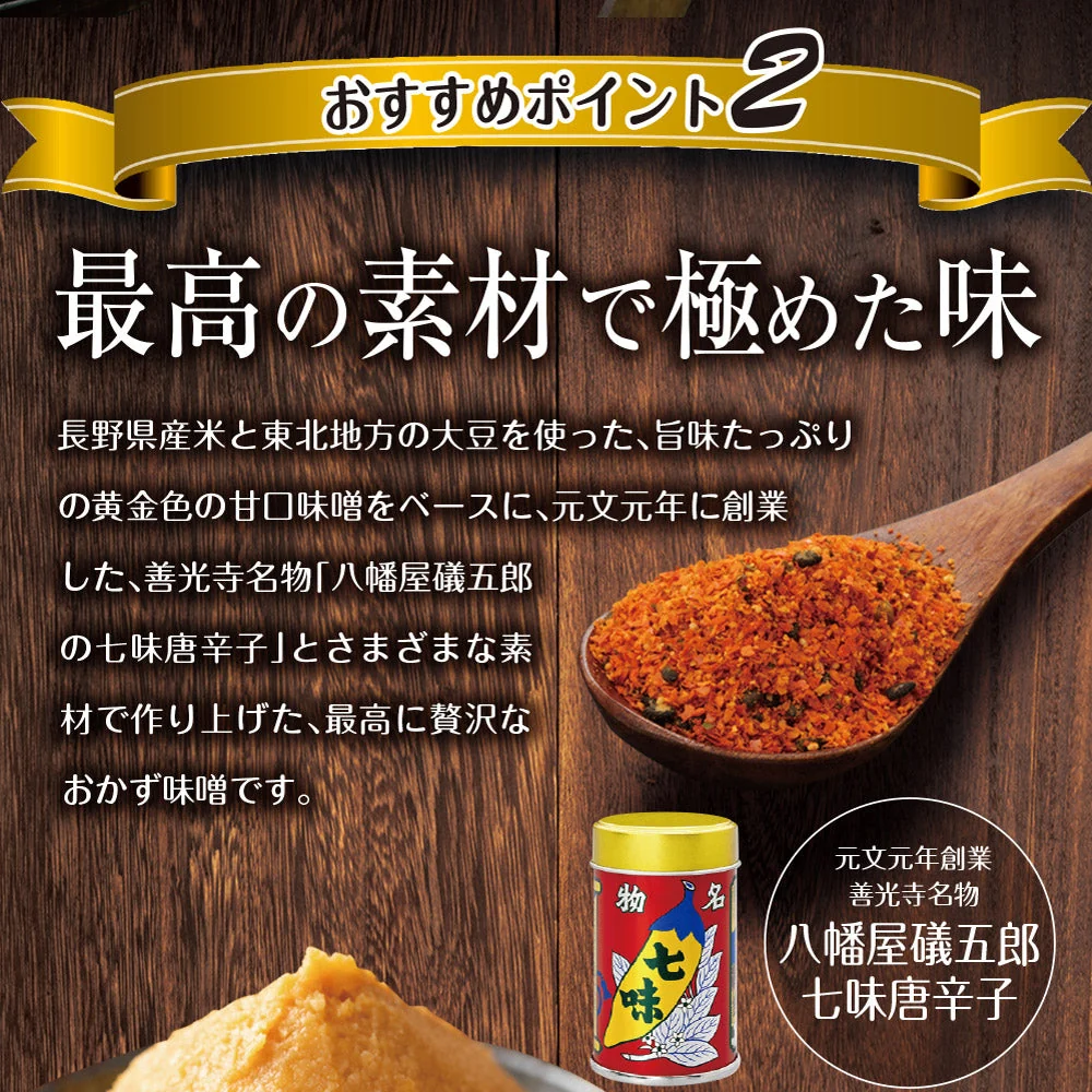 日本橋いなば園 八幡屋磯五郎七味唐辛子使用 おかず七味味噌 120g ネコポス メール便送料無料