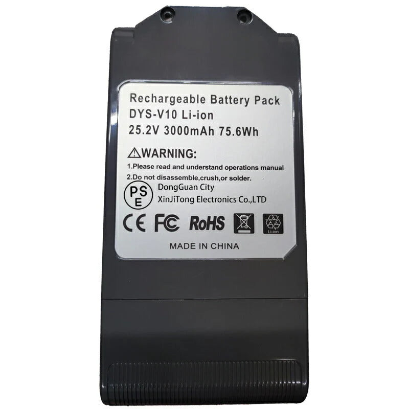 ダイソン V10 シリーズ バッテリー 互換 3000mAh dyson V10 SV12 互換バッテリー 25.2V 3.0Ah 認証済み 掃除機パーツ 交換用 消耗品買い替え