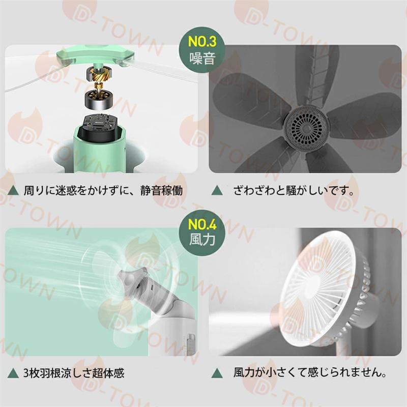 携帯扇風機 手持ち/卓上両用 ハンディファン ミニ扇風機 扇風機 小型強風 軽量 静音設計 USB充電式 バッテリー内蔵 携帯便利 熱中症対策 w404A(ホワイト)