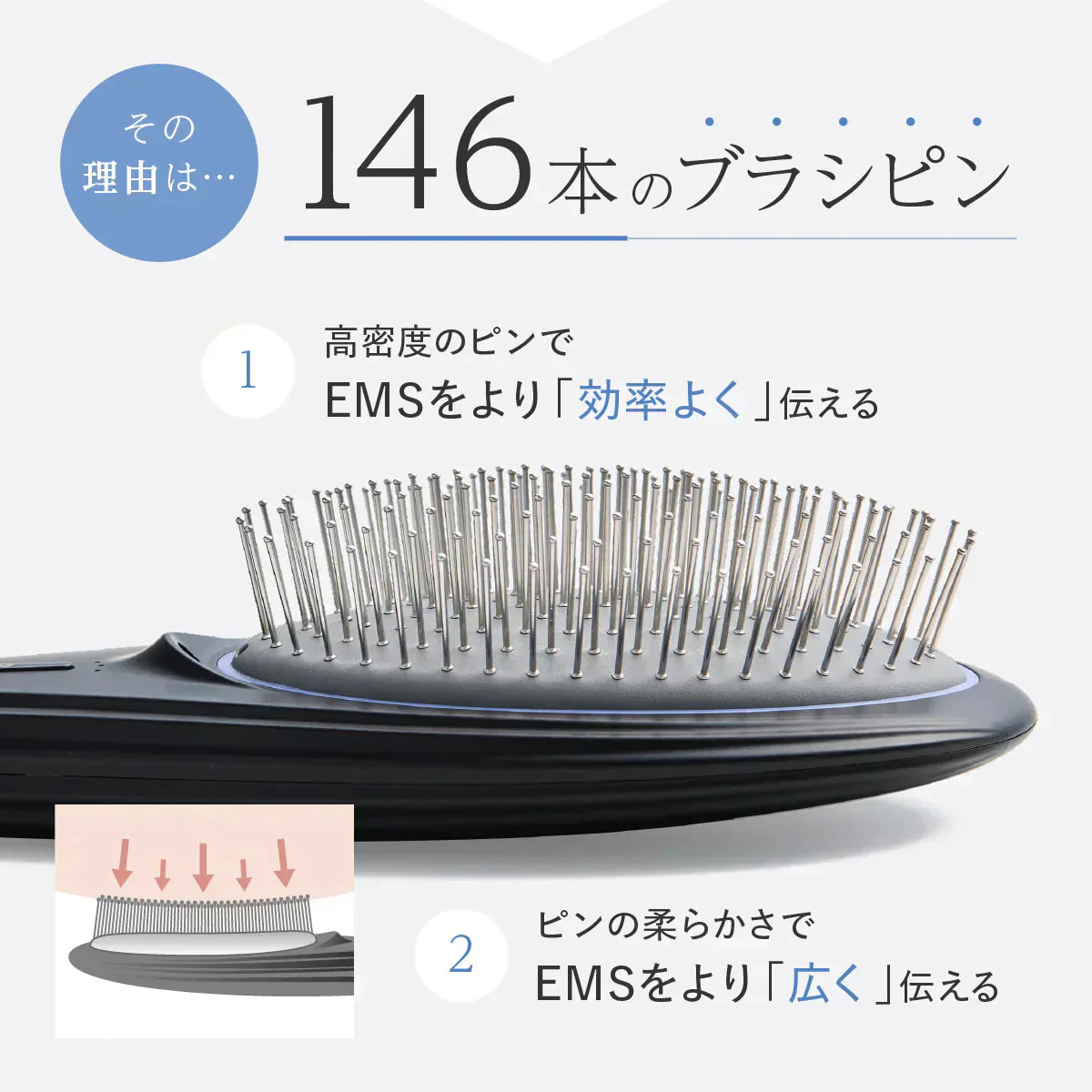 WAVEWAVE EMS ブラッシュエアー【ゴールド色】 頭皮 ケア ヘアケア 潤いをキープ マイナスイオン 静電気OUT 赤色LEDで本格光エステ 美髪ケア 艶髪 ツヤ髪　リフトケア スカルプケア スタイリング 本格光エステ EMS クッションブラシ WAVEWAVE ネックリバイブ EMS 温熱 寝るだけ温ストレッチ 温熱 首枕 首 ネックピロー リラックス 首 肩 頸椎 ストレートネック　頭 ネックピロー　温活　首コリ ウェイブ設計 体温