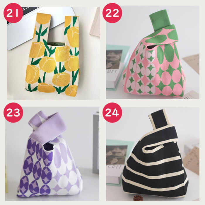 【19】【同柄2個セット】【予約商品・発送時期は商品説明に記載】ニット バッグ ニットバッグ 同柄 2個セット マルシェバッグ ニット トートバッグ 縦型 クロシェ編み かぎ針 ハンドバッグ マルシェ 韓国 ミニバッグ ミニバッグ 送料無料 ギフト プレゼント