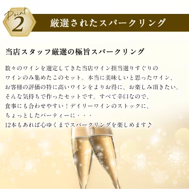 【送料無料】 シャンパーニュ製法入り スパークリングワイン 12本セット [W][WT65] ワインセット オーガニックワイン ロゼワイン カヴァ 入り フランスワイン イタリアワイン 【4～5営業日以内に出荷】