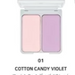 国内配送【2aNデュアルチーク 2色】【NO.1 COTTON CANDY VIOLET1個】 トゥーエーエヌ チークパレット グラデーション ふんわり ロングウェア 長時間キープ 微粒 パウダー ムラなし 重ね塗り イエベ ブルべ 韓国コスメ