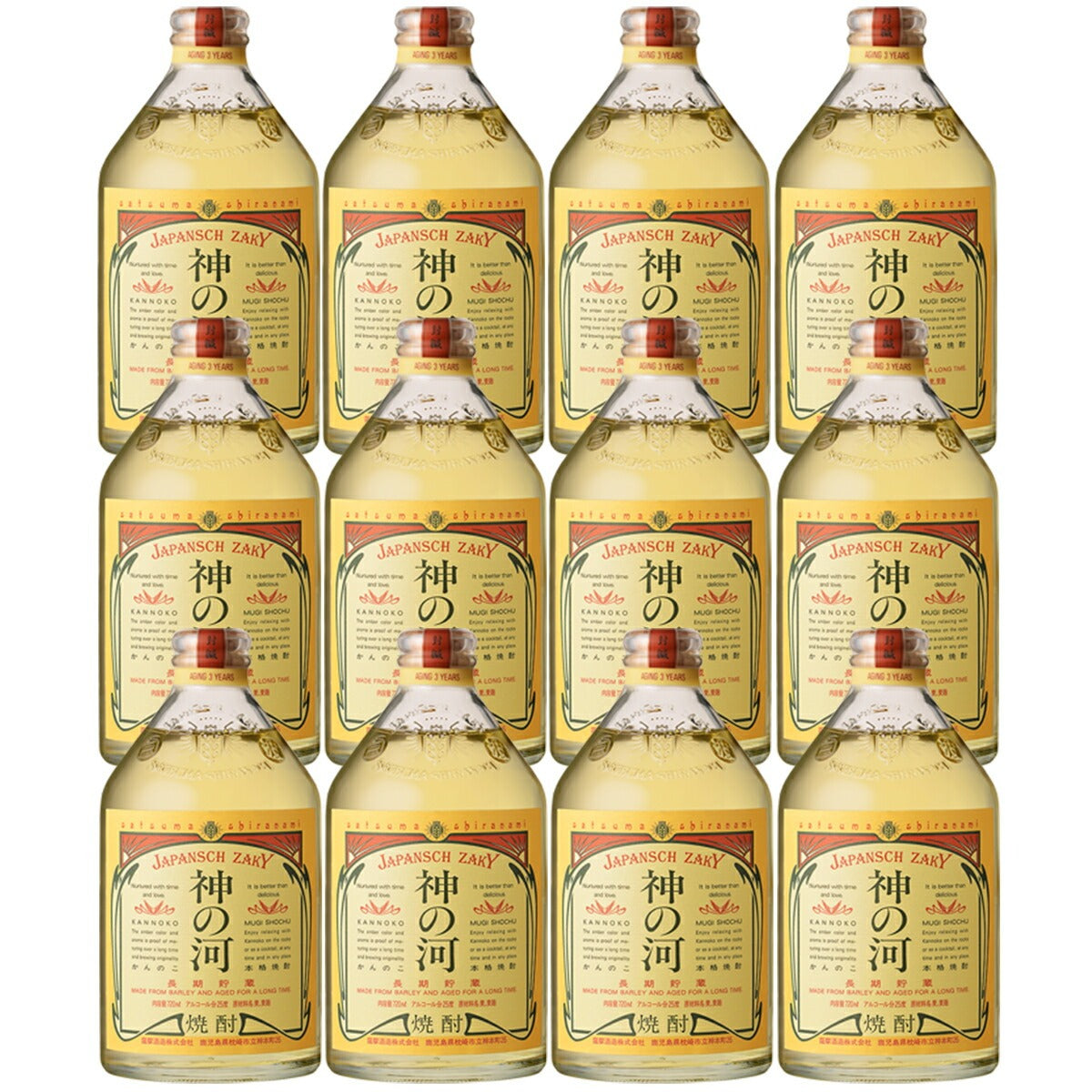 【送料無料】薩摩酒造 神の河 麦 25度 720ml×2ケース/12本【北海道・沖縄県・東北・四国・九州地方は必ず送料がかかります】