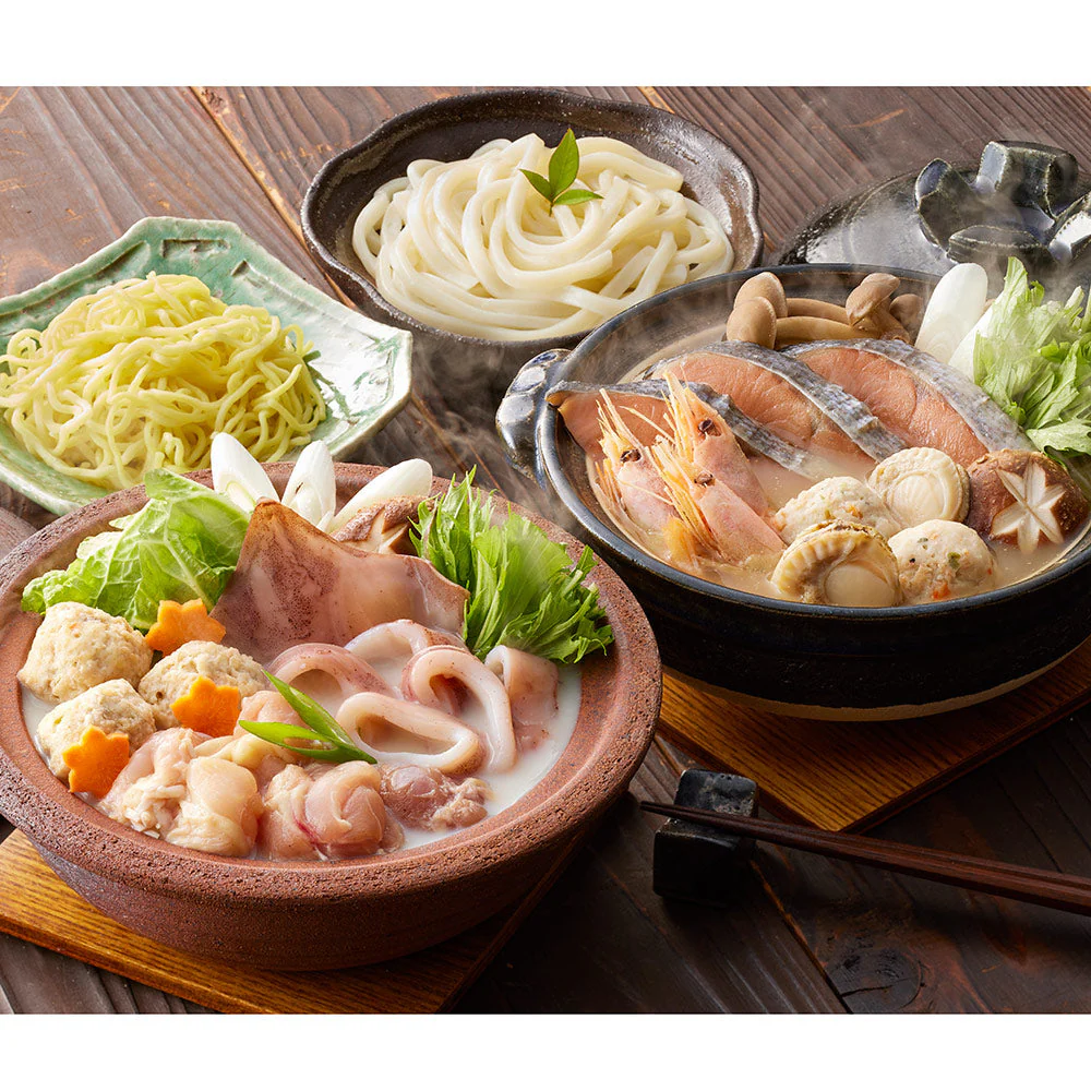 石狩鍋＆鶏白湯鍋 食べ比べ セット 約2人前×各1 石狩鍋の素 鶏白湯スープ 鍋 鍋セット【送料込み】