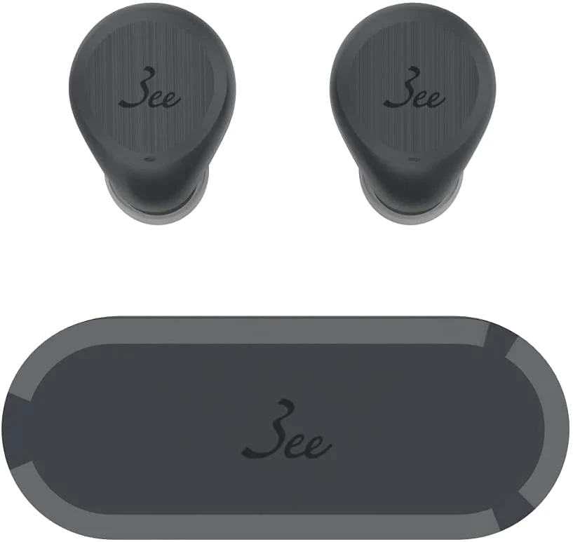 3ee Alpha 01 ワイヤレス イヤホン Bluetooth マイク付き (ダークグレー) M【エコ得】