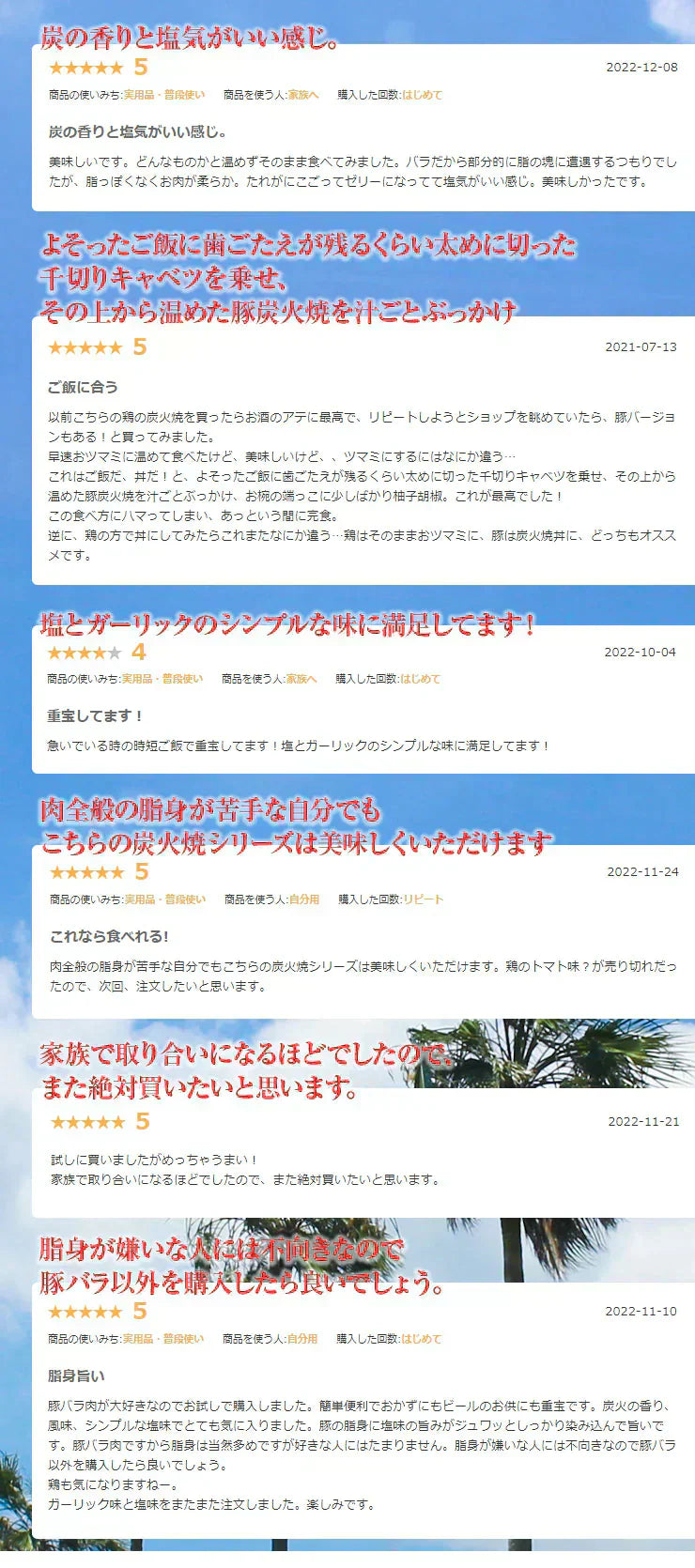 豚バラ炭火焼　100ｇ×2