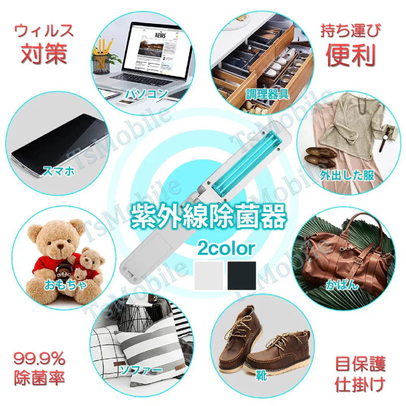 終売　　折り畳み 紫外線殺菌灯 UVC除菌器 ライト 殺菌 現金消毒 紙幣消毒 キャッシュ消毒 USB給電 小型 持ち運び ポータブル UV滅菌器 マスク消毒 コロナ対策 殺菌装置
