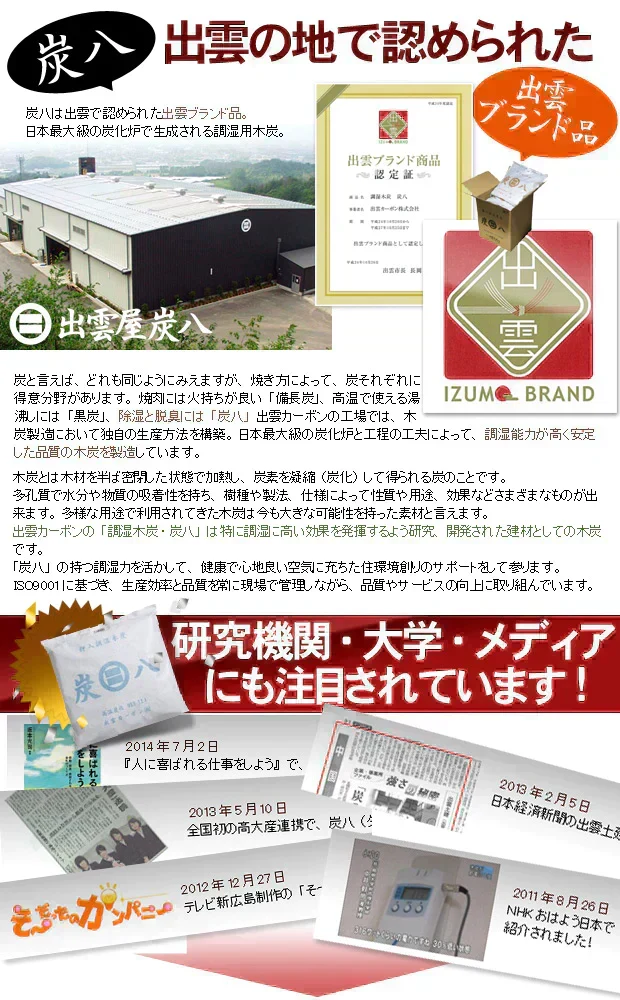 調湿木炭 炭八 スマート小袋 10個入