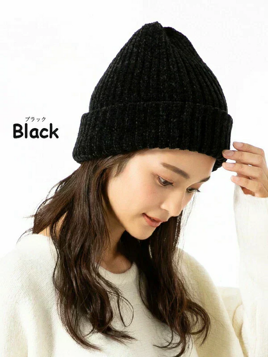 【フリー-ブラック】【商品名：5colorグローベロアニット】