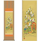 掛軸 【十三佛】 山村観峰筆 [ 収納箱 10年保証 品質保証付き 31×89 春秋 お彼岸 月命日 法要 法事 和 国産 受注生産 床の間 和風 掛け軸 日本製 名画 縁起物 プレゼント 画寸 送料無料 ]