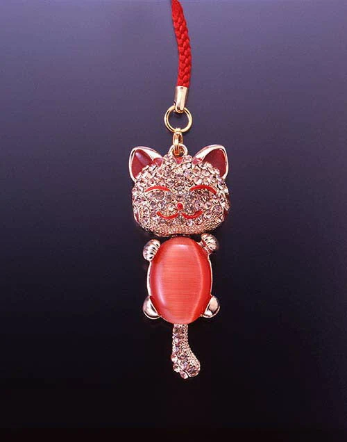 ゆらゆら福猫ストラップ [ ラストラップ 厄除け 厄除 巾着袋付き 携帯 かばん 開運 魔除け 厄払い 猫 招き猫 スマートフォン スマホ お守り 厄年 グッズ 幸運 贈り物 お守り プレゼント 男性 女性 メンズ レディース ]