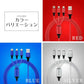 【ネイビー】3in1 充電ケーブル USB iPhone Android 全7色 1.2m 超高耐久 断線防止 2.1A Type-C Lightning micro USB  急速充電 充電器 iPhone Android 充電ケーブル マルチ ライトニングケーブル タイプC アンドロイド アイフォン