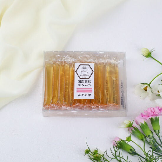国産 天然ハチミツ 花々の雫 スティックタイプ 30本 非加熱 はちみつ 蜂蜜 使い切りサイズ