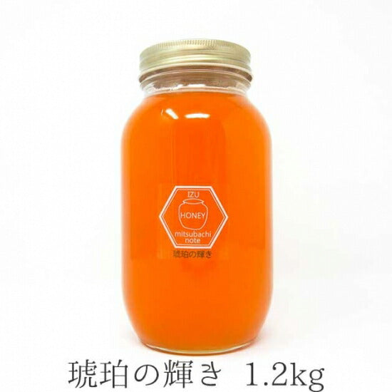 国産 天然ハチミツ 琥珀の輝き 瓶タイプ 1.2kg 非加熱 はちみつ 蜂蜜 ギフト 瓶詰 国産蜂蜜