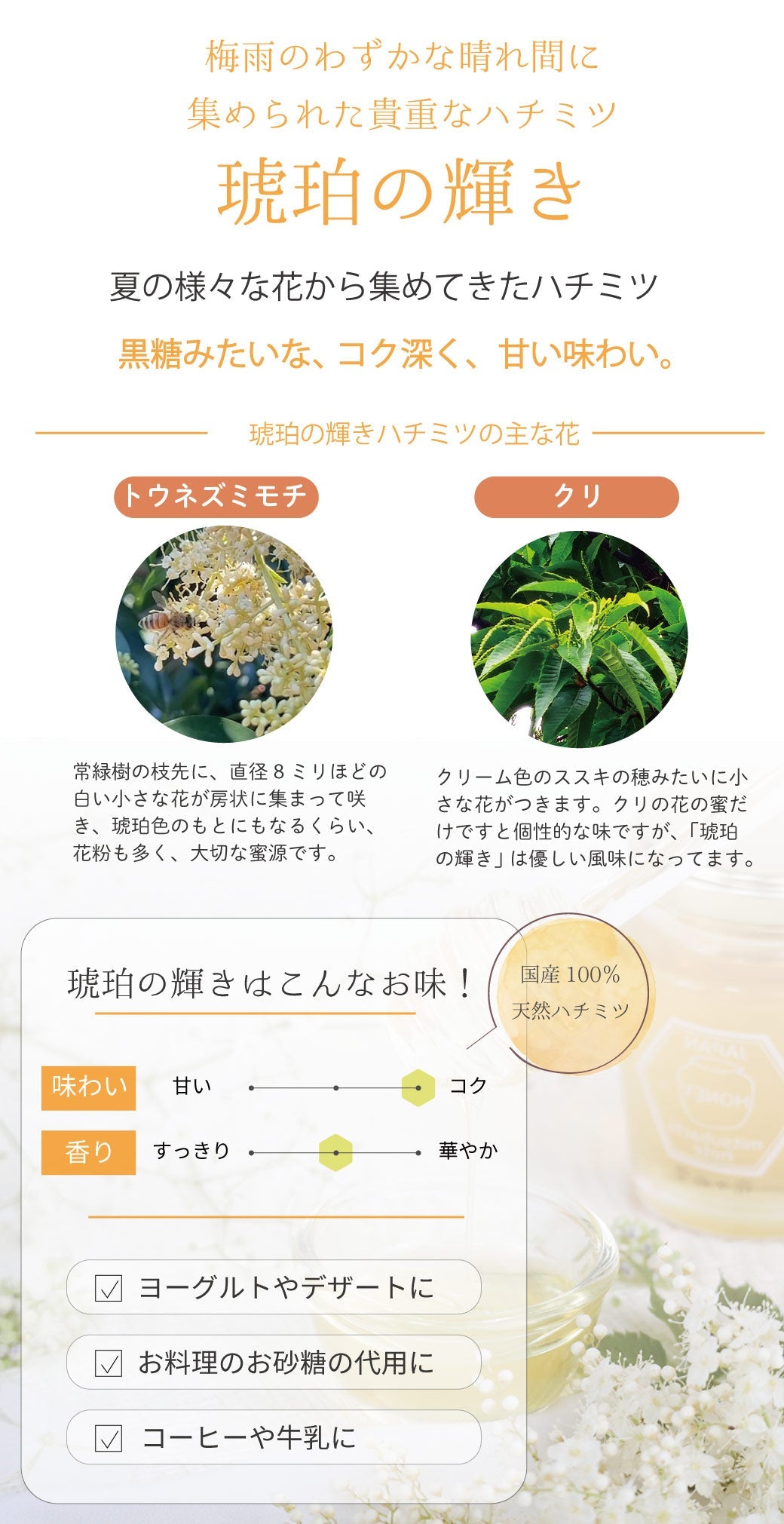 国産 天然ハチミツ 琥珀の輝き パウチタイプ 90g 非加熱 はちみつ 蜂蜜 ギフト 瓶詰 国産蜂蜜