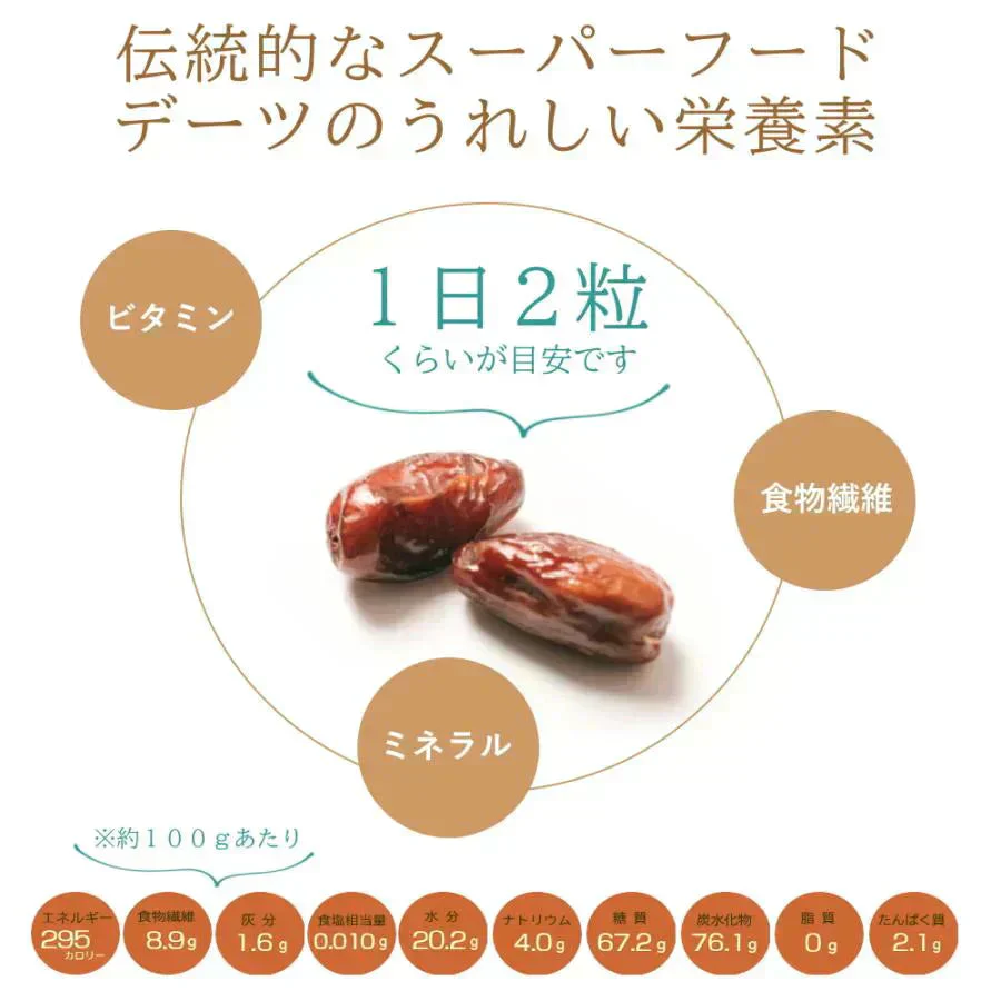 デーツ　1袋（300g）種なしデーツ ドライデーツ なつめやし スーパーフード 無添加 栄養素が豊富 美容と健康に常備ドライフルーツ