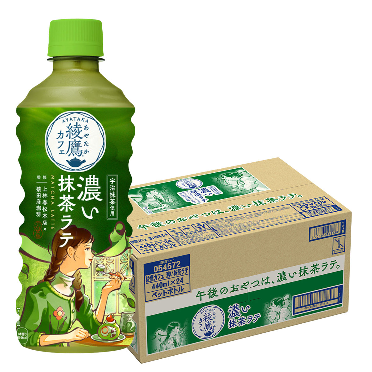 【送料無料】コカ・コーラ 綾鷹カフェ 抹茶ラテ 440ml×24本