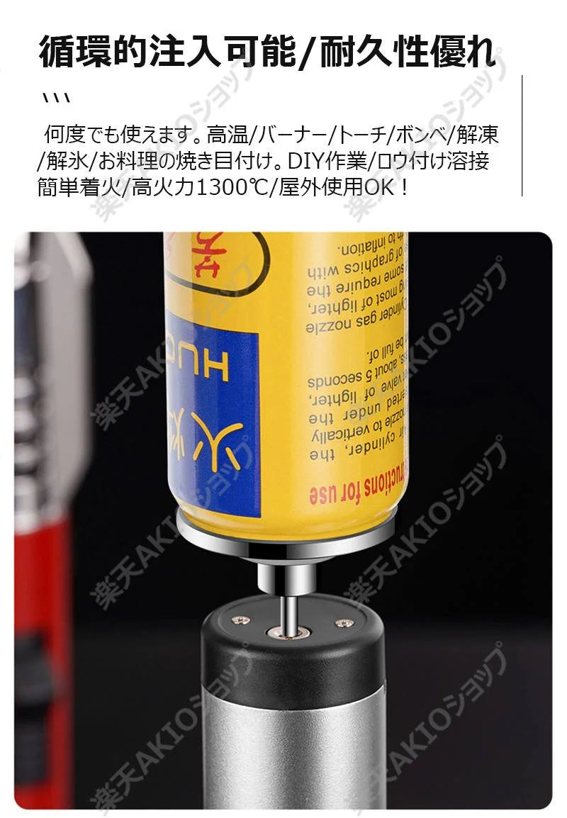 ガストーチパパーナ 注入式 ガスライター 防風 キャンプ 火起こし 軽量 小型 携帯便利 アウトドア 防災グッズ 非常用 父の日 s123C(レッド)