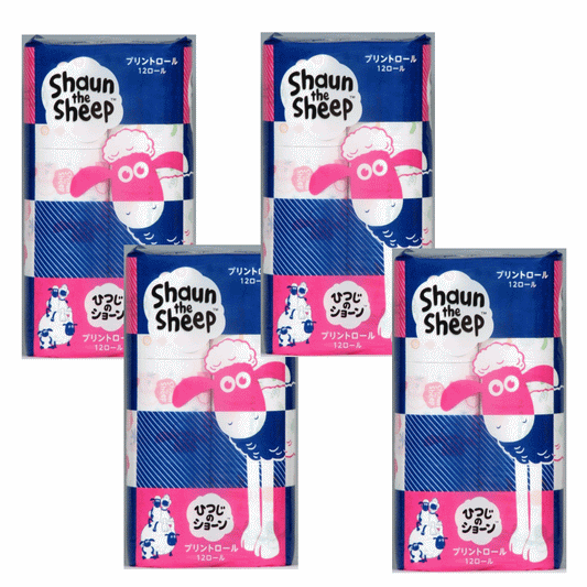 羊のショーン ひつじのショーン トイレットペーパー ダブル キャラクター プリント 25m 12ロール・4パック 48ロール 関東圏送料無料