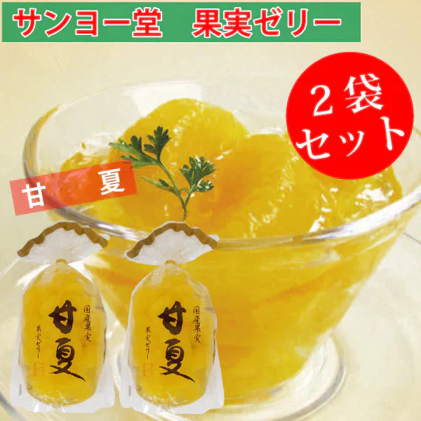 サンヨー堂 果実ゼリー 2袋セット　甘夏　350ｇ ゆうパケット便　送料込