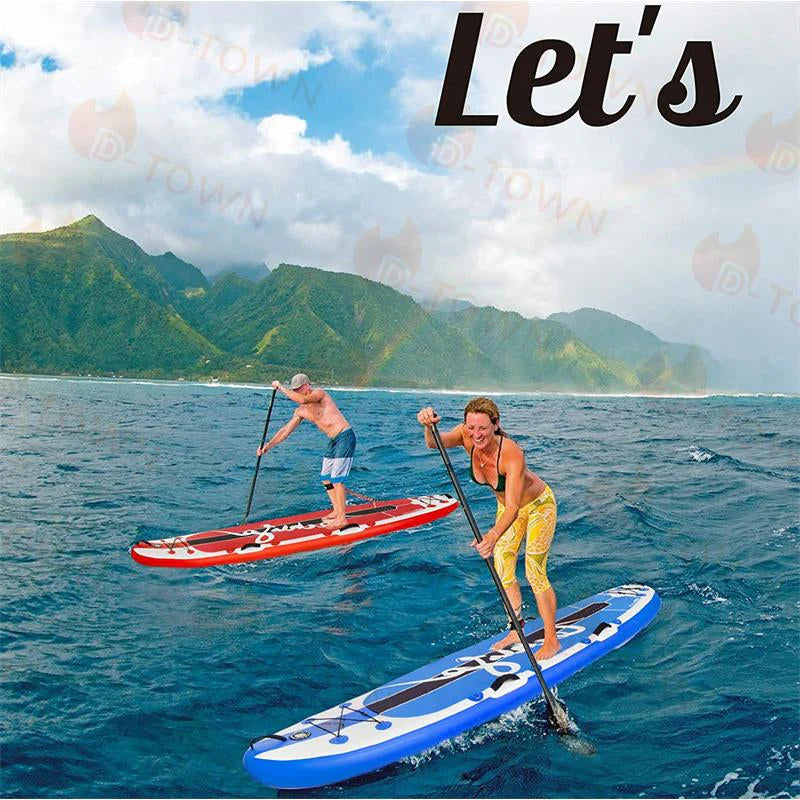 即納商品 サーフボード インフレータブル supボード SUP サップ 初心者 中級者 滑り止め 7点セット SUPボード ヨガ 釣り 海 夏 アウトドア スポーツ w056A(レッド)