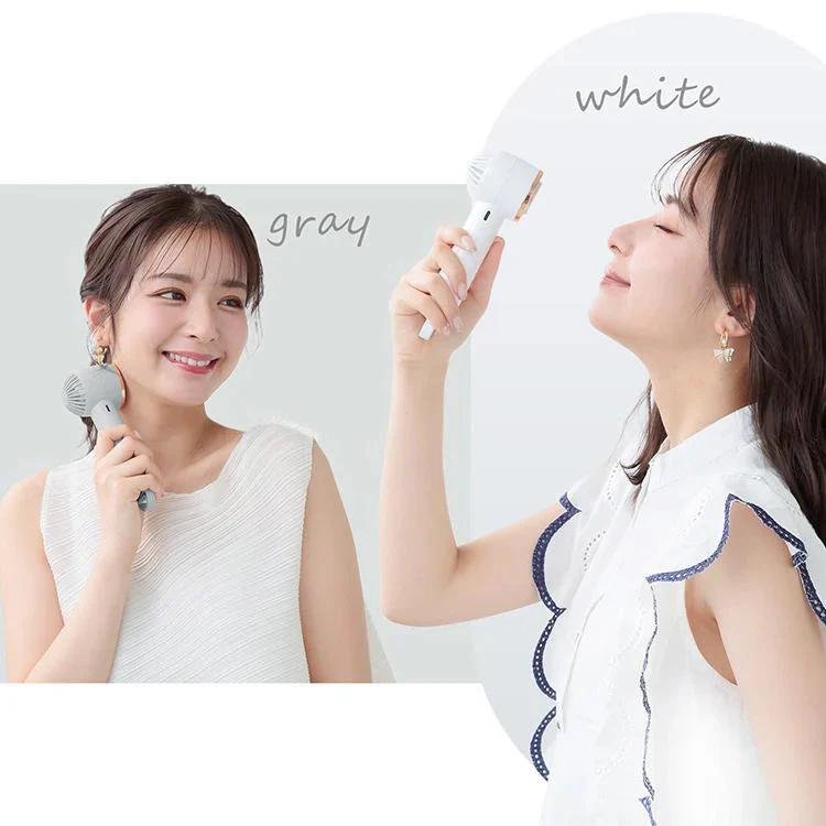 【送料無料】 冷却ハンディファン 「ホワイト」 ミニ扇風機 接触冷感 強風 手持ち 携帯扇風機 冷却プレート付き 小型 卓上 USB充電 風量調節 熱中症対策 12時間長時間稼働