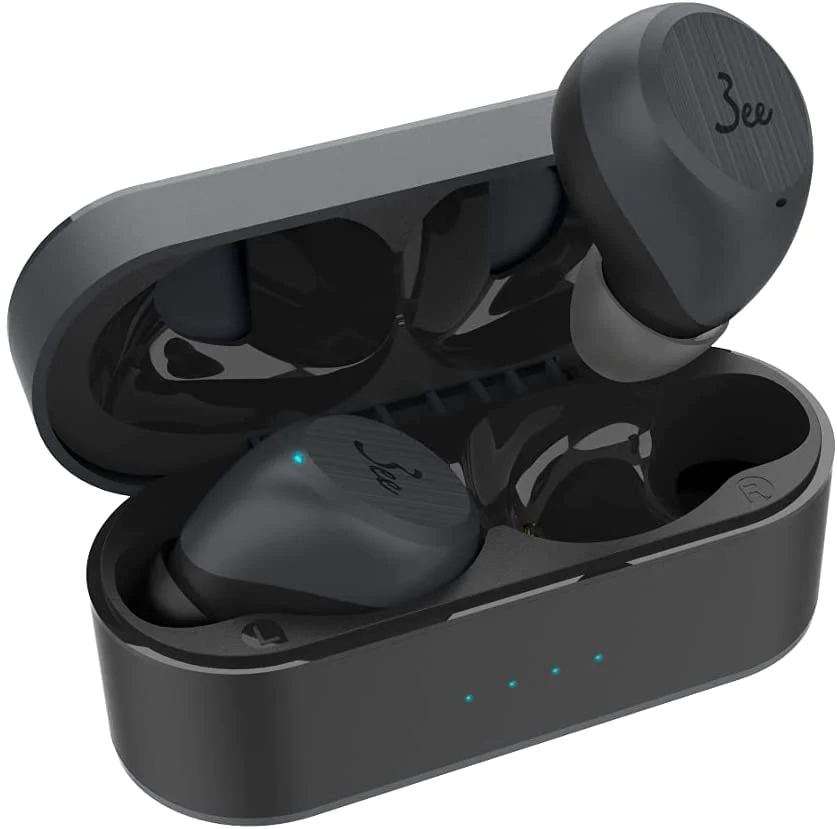 3ee Alpha 01 ワイヤレス イヤホン Bluetooth マイク付き (ダークグレー) M【エコ得】