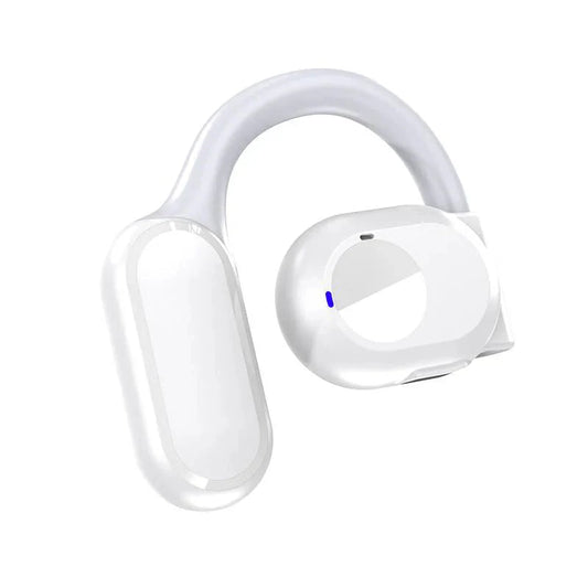 ワイヤレスイヤホン Bluetooth 5.3 ブルートゥースヘッドホン ヘッドセット 軽量 高音質 耳を塞がないイヤホン 防水 防汗 右耳 s072B(ホワイト)